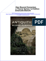 Antiquities Beyond Humanism Classics in Theory Series 1St Edition Emanuela Bianchi Full Chapter