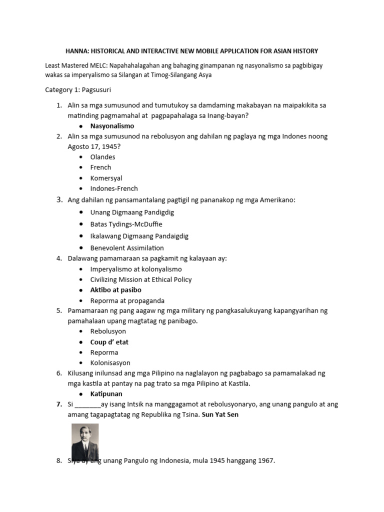 HANNA Game Questions PDF