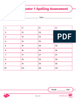 Au L 1681643900 Year 5 Semester 1 Spelling Assessment - Ver - 1