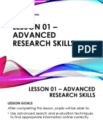 Lesson 01 - Advanced Research Skills