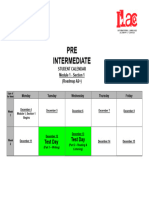 Pre-Intermediate Student Calendar (December 4-15, 2023)