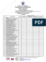 Post Reading Assessment