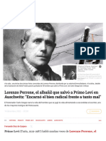 Lorenzo Perrone, El Albañil Que Salvó A Primo Levi en Auschwitz: "Encarnó El Bien Radical Frente A Tanto Mal"