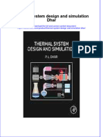 Thermal System Design and Simulation Dhar Ebook Full Chapter