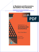 Statistics For Business and Economics 10Th Global Edition Paul Newbold Full Download Chapter