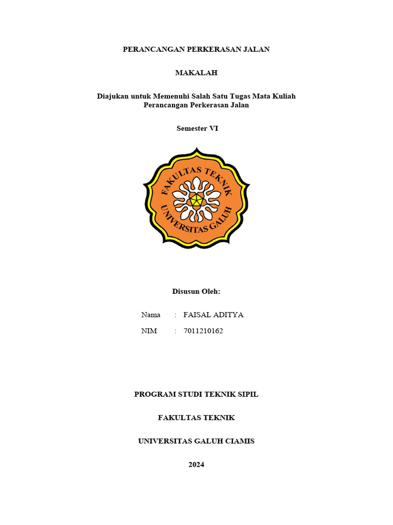 Perancangan Perkerasan Jalan Pdf