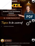 Qualitative and Quantitative Analysis Class Notes (One Shot) Manzil For JEE 2024