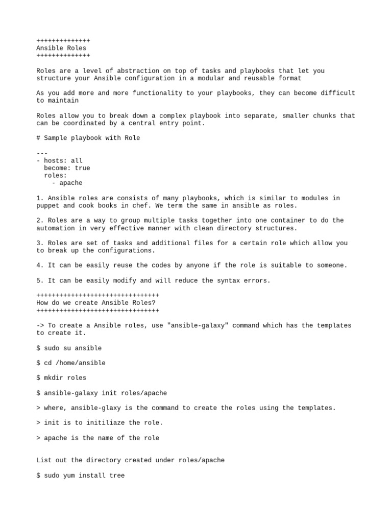 Understanding Ansible Roles and Structure | PDF | Networking | Internet ...