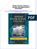 Applied Water Science Volume 1 Fundamentals And Applications Inamuddin full chapter