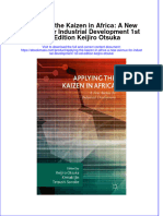 Applying The Kaizen in Africa A New Avenue For Industrial Development 1St Ed Edition Keijiro Otsuka Full Chapter