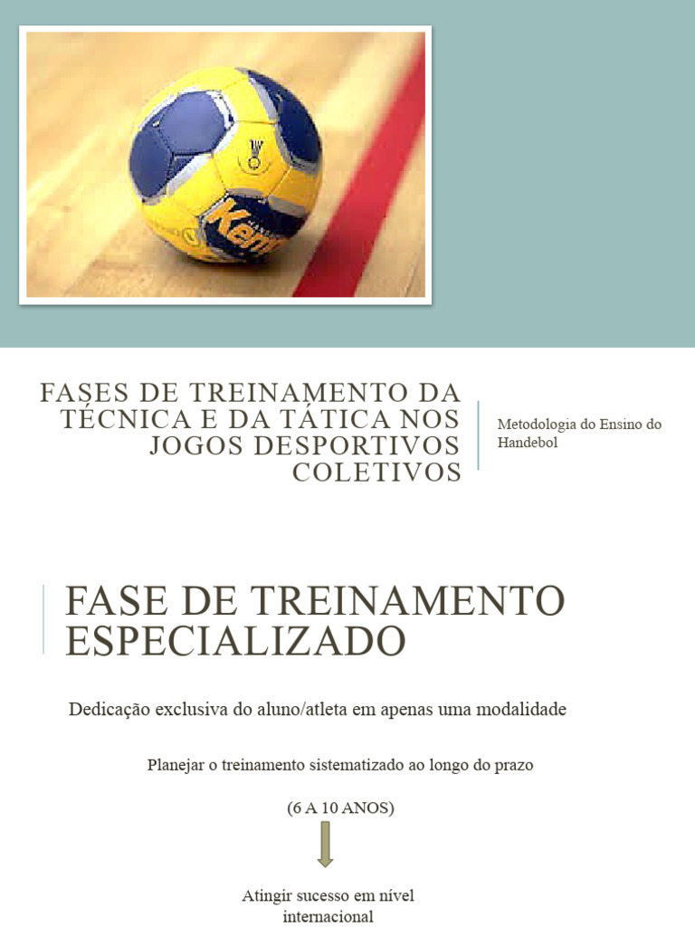 Fases de Treinamento Da Técnica e Da Tática Do Handebol | PDF ...