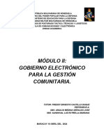 Modulo II Gobierno Electronico para La Gestion Comunitaria