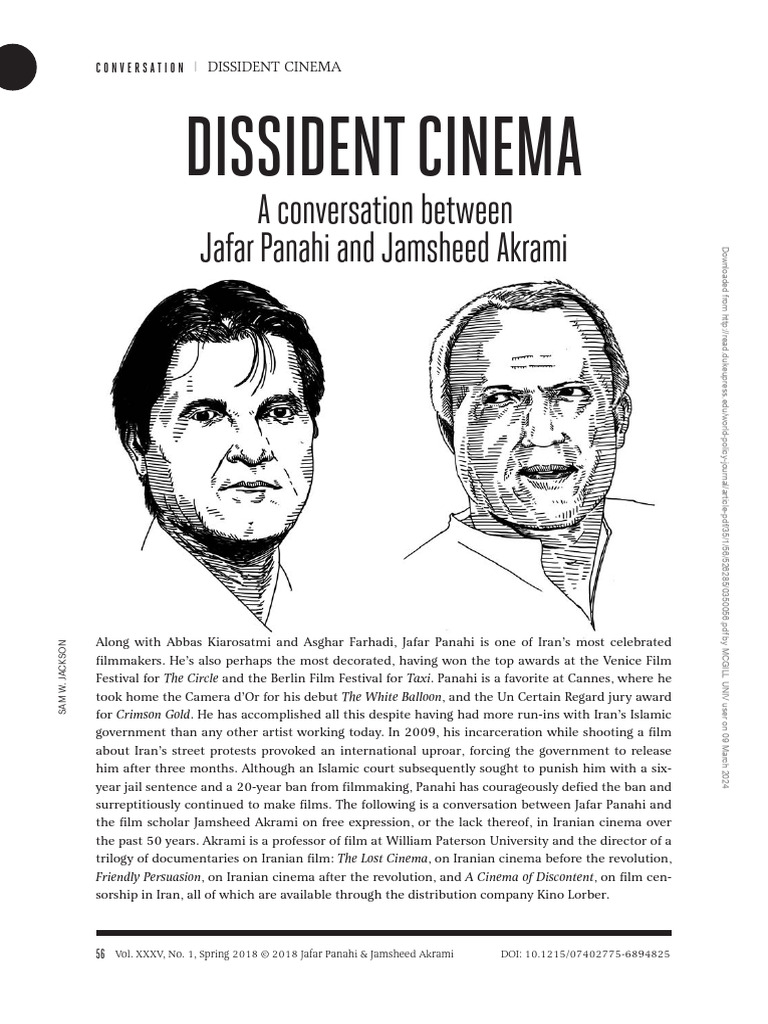 Dissident Cinema A Conversation Between Jafar Panahi and Jamsheed