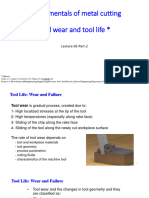 Lecture 02 Part 2 Tool Wear and Tool Life