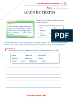 Creación Textos Quinto Grado Primaria