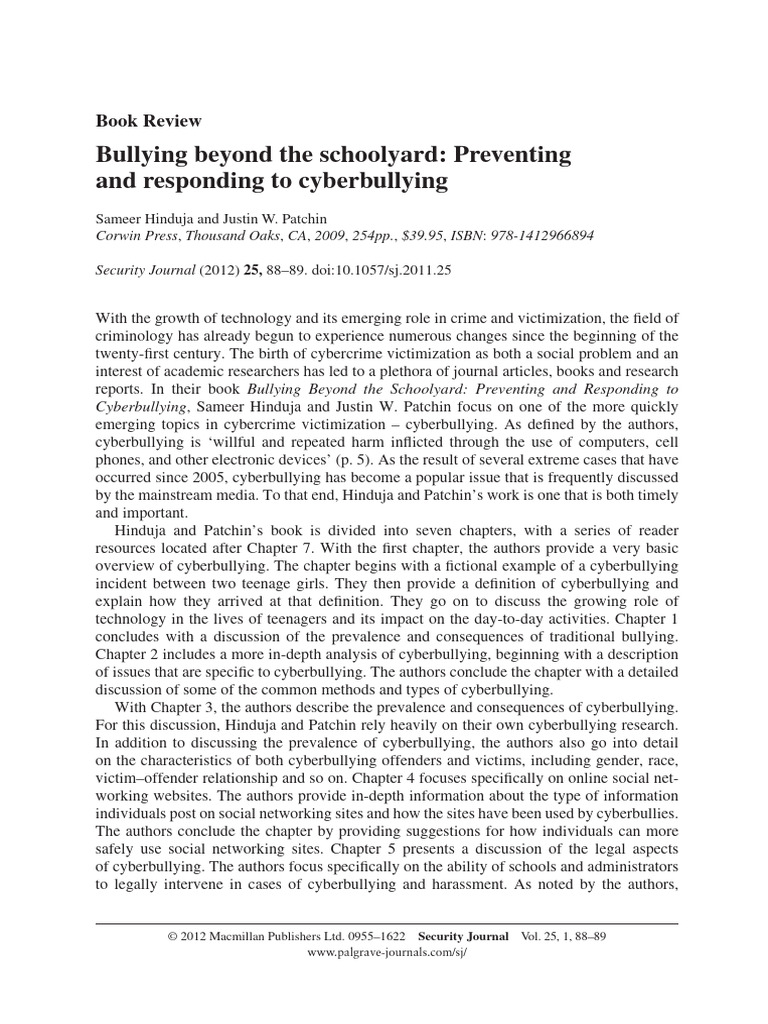 Cyberbullying Prevention Strategies Review | PDF | Cyberbullying ...