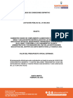 Pliego de Condiciones Definitivos LP002-2022