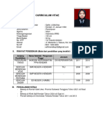 Curriculum Vitae: I. Data Pribadi