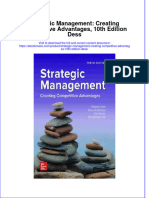Strategic Management Creating Competitive Advantages 10Th Edition Dess Full Download Chapter
