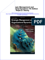 Strategic Management and Organisational Dynamics 7Th Edition Ralph D Stacey Full Download Chapter