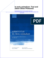 Aristotle de Motu Animalium Text and Translation Oliver Primavesi Full Chapter
