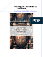 Aristotles Ontology of Artefacts Marilu Papandreou Full Chapter
