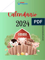 Calendário 2024 - Animais Da Fazenda