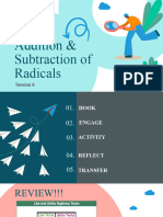 Session 6 Addition & Subtraction of Radicals