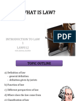 1) What Is Law