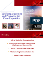 Services Marketing 2024 - Lecture 5 - Educating Customers and Promoting the Value Proposition