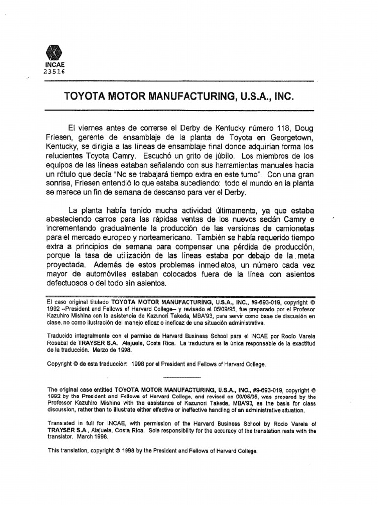 Caso Toyota Pdf