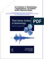 Time Series Analysis in Seismology Practical Applications 1St Edition Alejandro Ramirez Rojas Ebook Full Chapter
