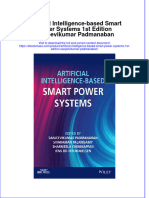 Artificial Intelligence Based Smart Power Systems 1St Edition Sanjeevikumar Padmanaban Full Chapter