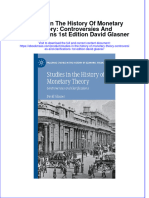 Studies in The History of Monetary Theory Controversies and Clarifications 1St Edition David Glasner Full Download Chapter