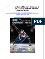 Holes Essentials of Human Anatomy Physiology 15E Ise 15Th Ise Edition Charles Welsh Full Chapter