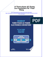 Design of Three Phase Ac Power Electronics Converters Fei Fred Wang Full Chapter