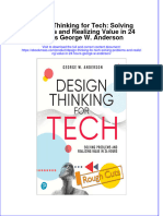 Design Thinking For Tech Solving Problems and Realizing Value in 24 Hours George W Anderson Full Chapter