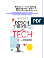 Design Thinking For Tech Solving Problems And Realizing Value In 24 Hours 1St Edition George Anderson full chapter