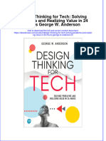 Design Thinking For Tech Solving Problems and Realizing Value in 24 Hours George W Anderson 2 Full Chapter