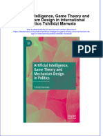 Artificial Intelligence Game Theory And Mechanism Design In International Politics Tshilidzi Marwala full chapter