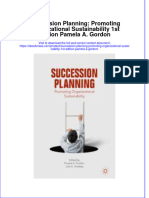 Succession Planning Promoting Organizational Sustainability 1St Edition Pamela A Gordon Full Download Chapter