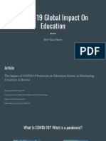 COVID-19 Global Impact On Education: Eve Van Horn