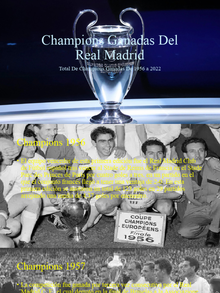 Champions Ganadas Del Real Madrid | PDF | Liga de Campeones de la UEFA ...