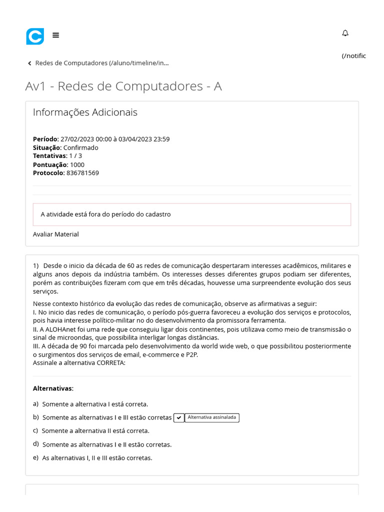 Redes de Computadores: Protocolos e Sinais | PDF | Rede de computadores ...