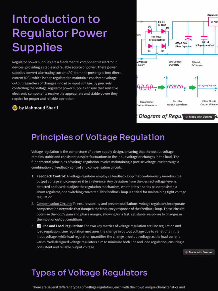 Understanding Regulator Power Supplies | PDF | Power Supply | Rectifier