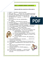 Homework Present Perfect VS Present Perfect Continuous