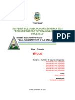 Estructura Del Informe Monográfico 2023-Primaria