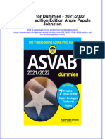 Asvab For Dummies 2021 2022 2021 2022 Edition Edition Angie Papple Johnston Full Chapter