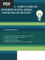 Chapter 3 Structure of Interest Rates Risks and Rates of Return