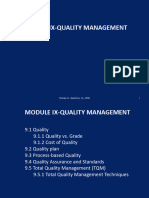 Module 9 Quality Management